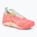 Damen Volleyballschuhe Mizuno Wave Momentum 3 candy coral/schwarz/bolt 2 neon