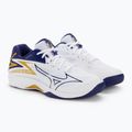 Herren Volleyball Schuhe Mizuno Thunder Blade Z weiß / blau Band / mp gold 5