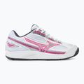 Damen Tennisschuhe Mizuno Break Shot 4 AC weiß / rosa tetra / Turbulenz 2