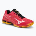 Herren Volleyballschuhe Mizuno Wave Voltage leuchtend rot/weiß/carrot curl