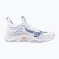 Damen Volleyballschuhe Mizuno Wave Momentum 3 weiß/marine pfingstrose/pfirsich parfait