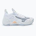 Damen Volleyballschuhe Mizuno Wave Momentum 3 weiß/marine pfingstrose/pfirsich parfait 2