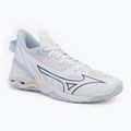 Frauen-Handballschuhe Mizuno Wave Mirage 5 weiß/navy Pfingstrose/Pfirsich parfait