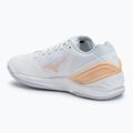 Frauen-Handballschuhe Mizuno Wave Stealth Neo weiß/navy Pfingstrose/Pfirsich parfait 3