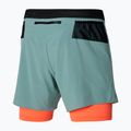 Mizuno ER 5.5 2in1 Blei/Schildkröte Laufshorts für Herren 4