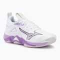 Damen Volleyballschuhe Mizuno Wave Momentum 3 weiß/patrician lila/quince