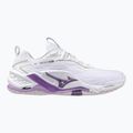 Mizuno Wav Stealth Neo 2 Handballschuh weiß / navy Pfingstrose / Pfirsich Parfait 8