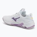 Mizuno Wav Stealth Neo 2 Handballschuh weiß / navy Pfingstrose / Pfirsich Parfait 3
