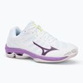 Volleyballschuhe Damen Mizuno Wave Voltage 2 white/patrician purple/quince