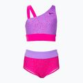Zweiteiliger Badeanzug für Kinder Nike Water Dots Asymmetrical rosa NESSC725-672
