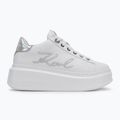 KARL LAGERFELD Damen Schuhe Anakapri Signia weißes Leder m/Silber 2