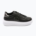 KARL LAGERFELD Damen Schuhe Kapri Maison schwarzes Leder m/Silber