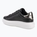 KARL LAGERFELD Damen Schuhe Kapri Maison schwarzes Leder m/Silber 3