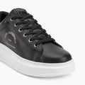 KARL LAGERFELD Damen Schuhe Kapri Maison schwarzes Leder m/Silber 7