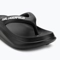 Damen KARL LAGERFELD Skoona II Hotel Thong schwarz Gummi Flip Flops 7
