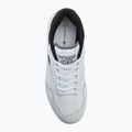 Herren Lacoste Lineshot Kontrastierter Kragen Leder weiß/schwarz Schuhe 5