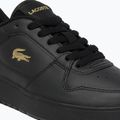 Damen-Schuhe Lacoste Court Ace Leather black/gold 6