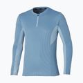 Herren Laufshirt Mizuno Dryaeroflow Half Zip parisian blau