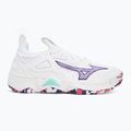 Mizuno Wave Momentum 3 Volleyballschuhe weiß/violett indigo/camellia rose 2