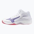 Volleyballschuhe Damen Mizuno Thunder Blade Z Mid white/violet indigo/camelliaros 8