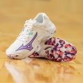 Damen-Volleyballschuhe Mizuno Wave Lightning Z8 weiß/violett indigo/camelliaros 13