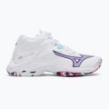 Damen Volleyballschuhe Mizuno Wave Lightning Z8 Mid weiß/violett indigo/camelliaros 2