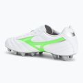 Fußballschuhe Herren Mizuno Morelia II Club Md white/neon green/galaxy silver 3