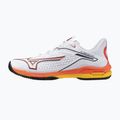 Herren-Tennisschuhe Mizuno Wave Exceed Tour 6 AC white/fiery coral 2/citrus 8