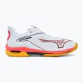 Mizuno Wave Exceed Tour 6 CC Tennisschuhe Weiß/Bariton Blau/Feurige Koralle 2 2