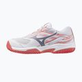Kinder-Tennisschuhe Mizuno Break Shot 5 Jr CC weiß/blau granit/calypso coral 8