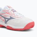 Kinder-Tennisschuhe Mizuno Break Shot 5 Jr CC weiß/blau granit/calypso coral 7