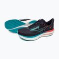 Herren Laufschuhe Mizuno Wave Rider 29 odyssey grau/Ccapri breeze/calypso coral 9