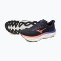 Damen Laufschuhe Mizuno Wave Sky 9 odyssey grau/striking coral/iris bloom 9