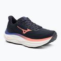 Damen Laufschuhe Mizuno Wave Sky 9 odyssey grau/striking coral/iris bloom