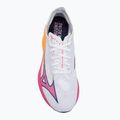 Mizuno Wave Rebellion Pro 3 Laufschuh weiß/rosa tetra/tang orange 5