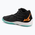 Mizuno Thunder Blade Z Mid Volleyballschuh schwarz/tangelo/eisgrün 3