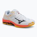 Volleyballschuhe Mizuno Wave Voltage 2 weiß/feurige Koralle 2/Zitrus
