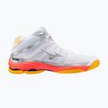 Volleyballschuhe Mizuno Wave Voltage 2 Mid weiß/feurige Koralle 2/Zitrus 2