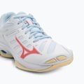 Damen Volleyballschuhe Mizuno Wave Voltage 2 weiß/calypso coral/pale banana 7