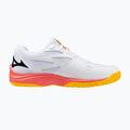 Kinder-Volleyballschuhe Mizuno Lightning Star Z7 weiß/feuriges Koralle 2/Zitrus 2