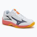 Kinder-Volleyballschuhe Mizuno Lightning Star Z7 weiß/feuriges Koralle 2/Zitrus
