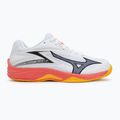 Kinder-Volleyballschuhe Mizuno Lightning Star Z7 weiß/feuriges Koralle 2/Zitrus 2