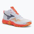 Volleyballschuhe Mizuno Wave Momentum Elite Mid weiß/feurige Koralle 2/Zitrus