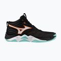 Volleyballschuhe Mizuno Wave Momentum Elite Mid schwarz/tangelo/eisgrün 8