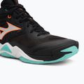 Volleyballschuhe Mizuno Wave Momentum Elite Mid schwarz/tangelo/eisgrün 7