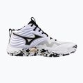 Volleyballschuhe Mizuno Wave Momentum Elite Mid white/black/gold 8