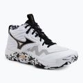Volleyballschuhe Mizuno Wave Momentum Elite Mid white/black/gold