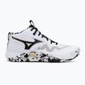 Volleyballschuhe Mizuno Wave Momentum Elite Mid white/black/gold 2