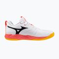 Mizuno Wave Momentum Pro Volleyballschuhe weiß/feurige Koralle 2/Zitrus 2
