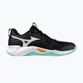 Mizuno Wave Momentum Pro Volleyballschuhe schwarz/tangelo/eisgrün